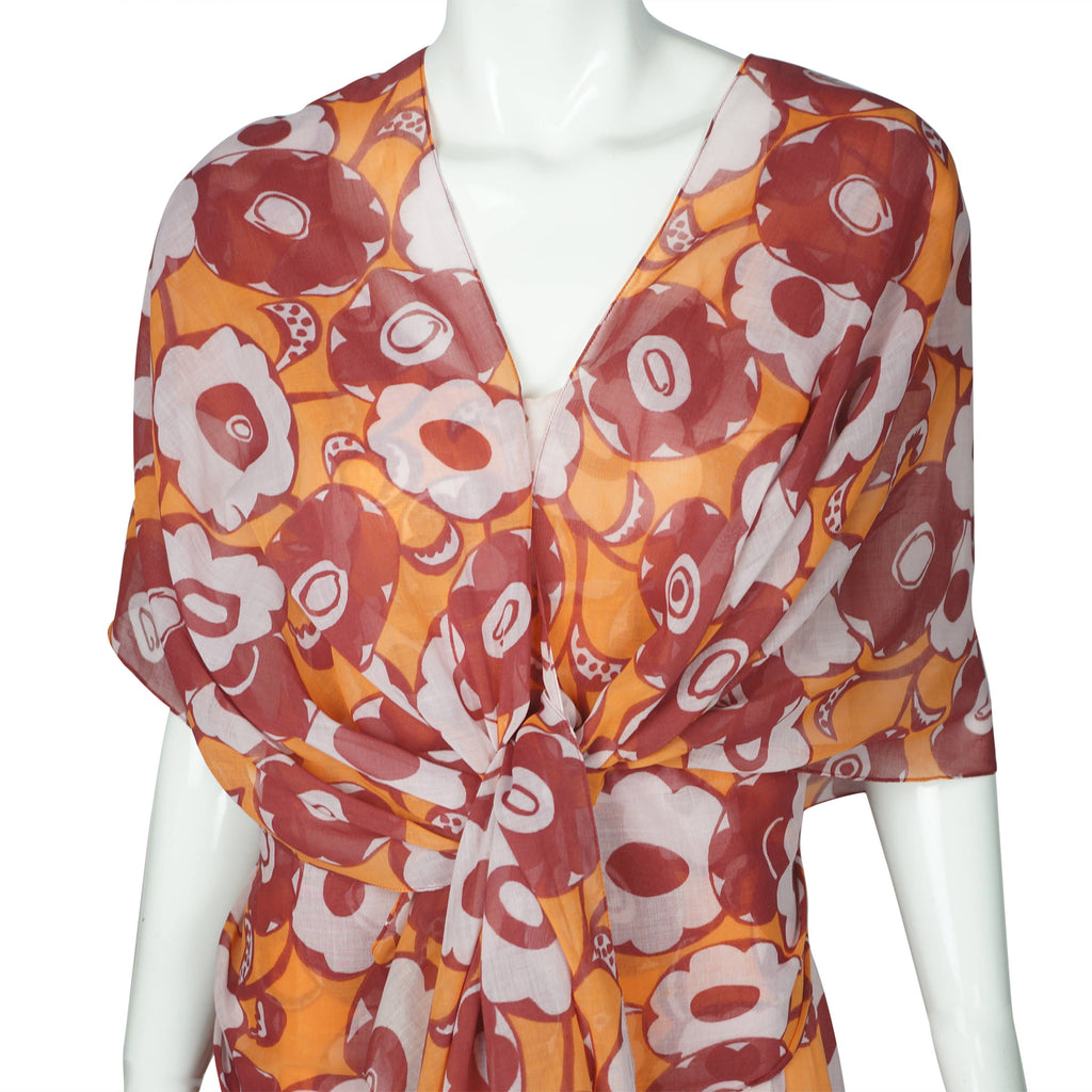 Vintage 70s Carven Paris Maxi Dress