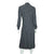 Vintage 1930s Day Dress Navy Blue with White Polka Dots Casually Young Size L XL - Poppy's Vintage Clothing