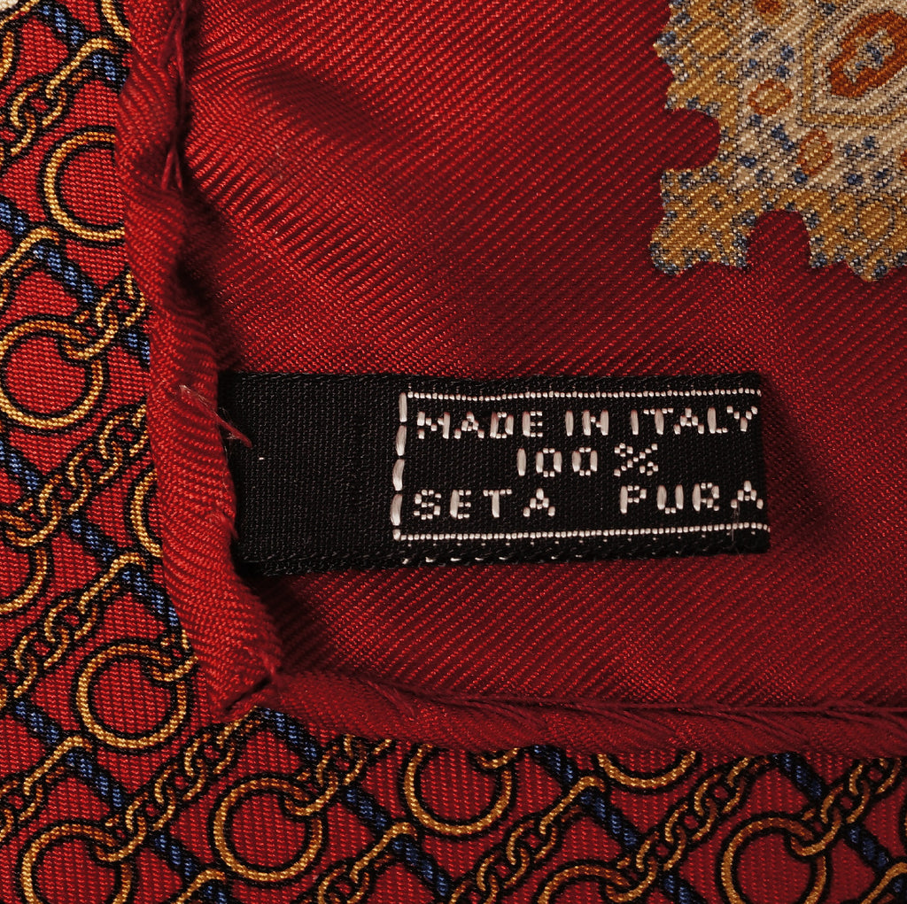 Vintage Celine Paris Silk Pocket Scarf Square Gavroche Pochette 17 Inch - Poppy's Vintage Clothing