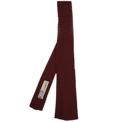 Vintage 70s Silk Knit Tie Cerruti Act IV Burgundy Necktie - Poppy's Vintage Clothing