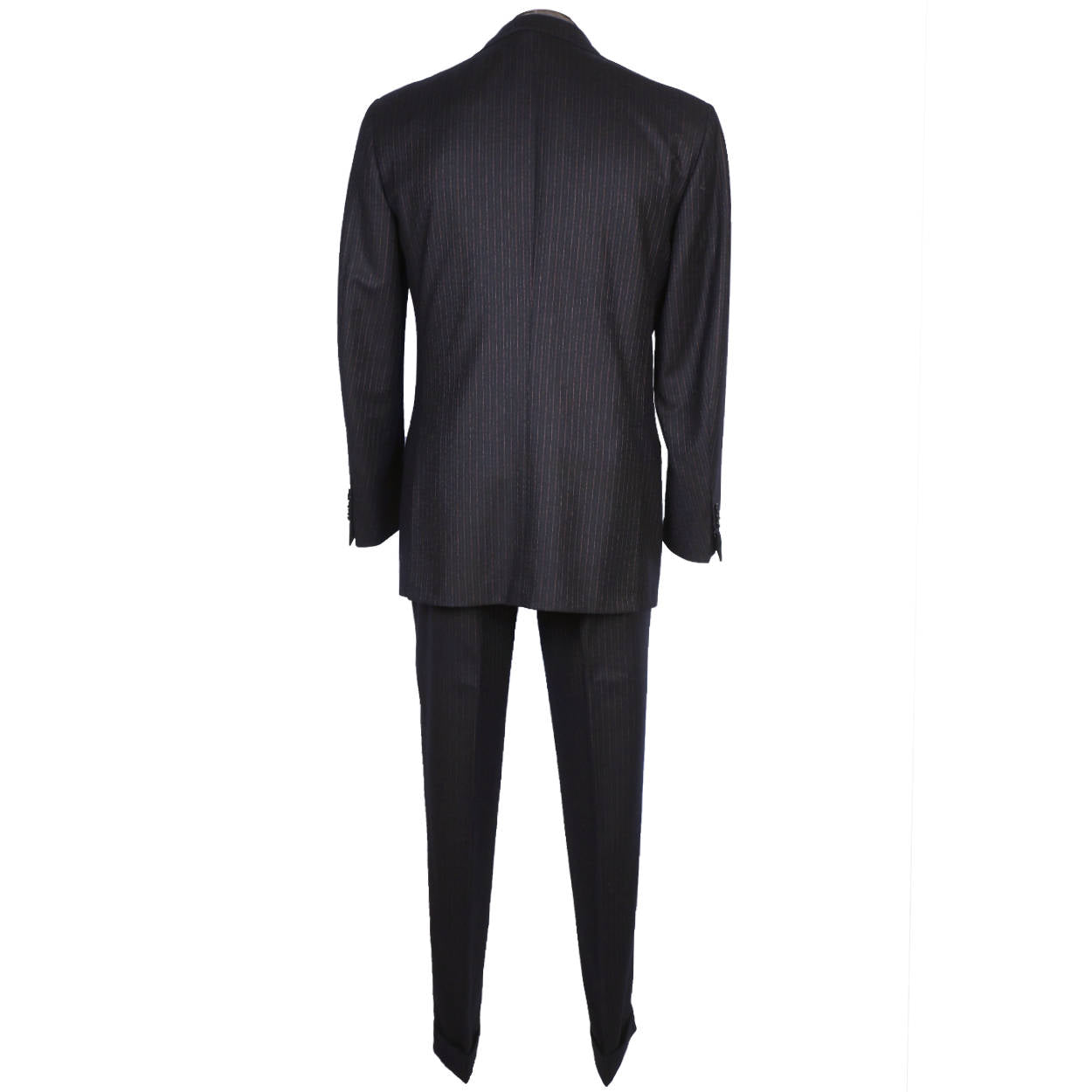 Cesare Attolini Napoli Mens Suit Wool Pinstripe Fine Italian Tailoring Size M 40 - Poppy's Vintage Clothing