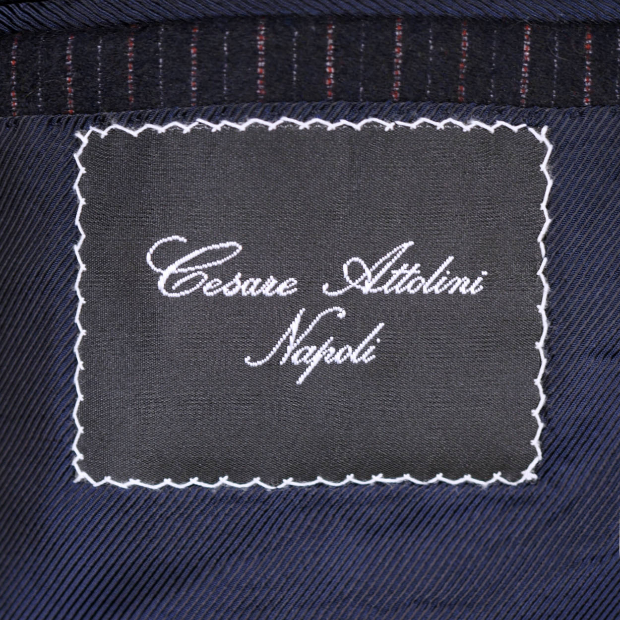 Cesare Attolini Napoli Mens Suit Wool Pinstripe Fine Italian Tailoring Size M 40 - Poppy's Vintage Clothing