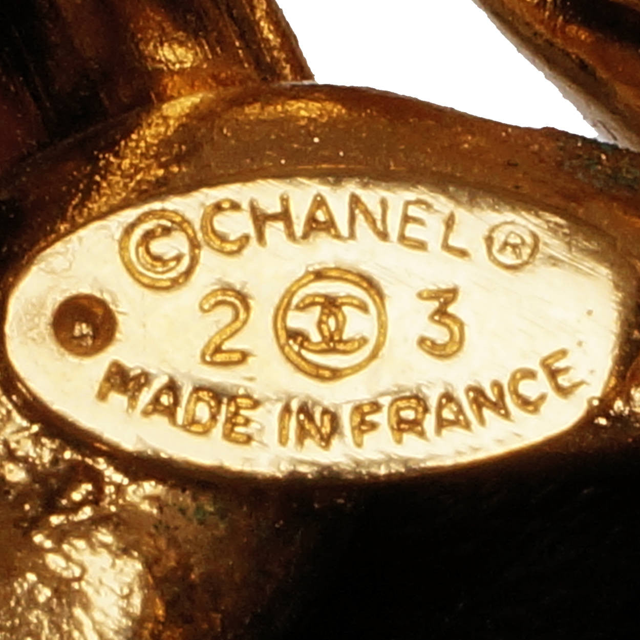 Vintage Chanel Cuff Bracelet 1980s Gold Toned Chain Black Leather - Poppy's Vintage Clothing