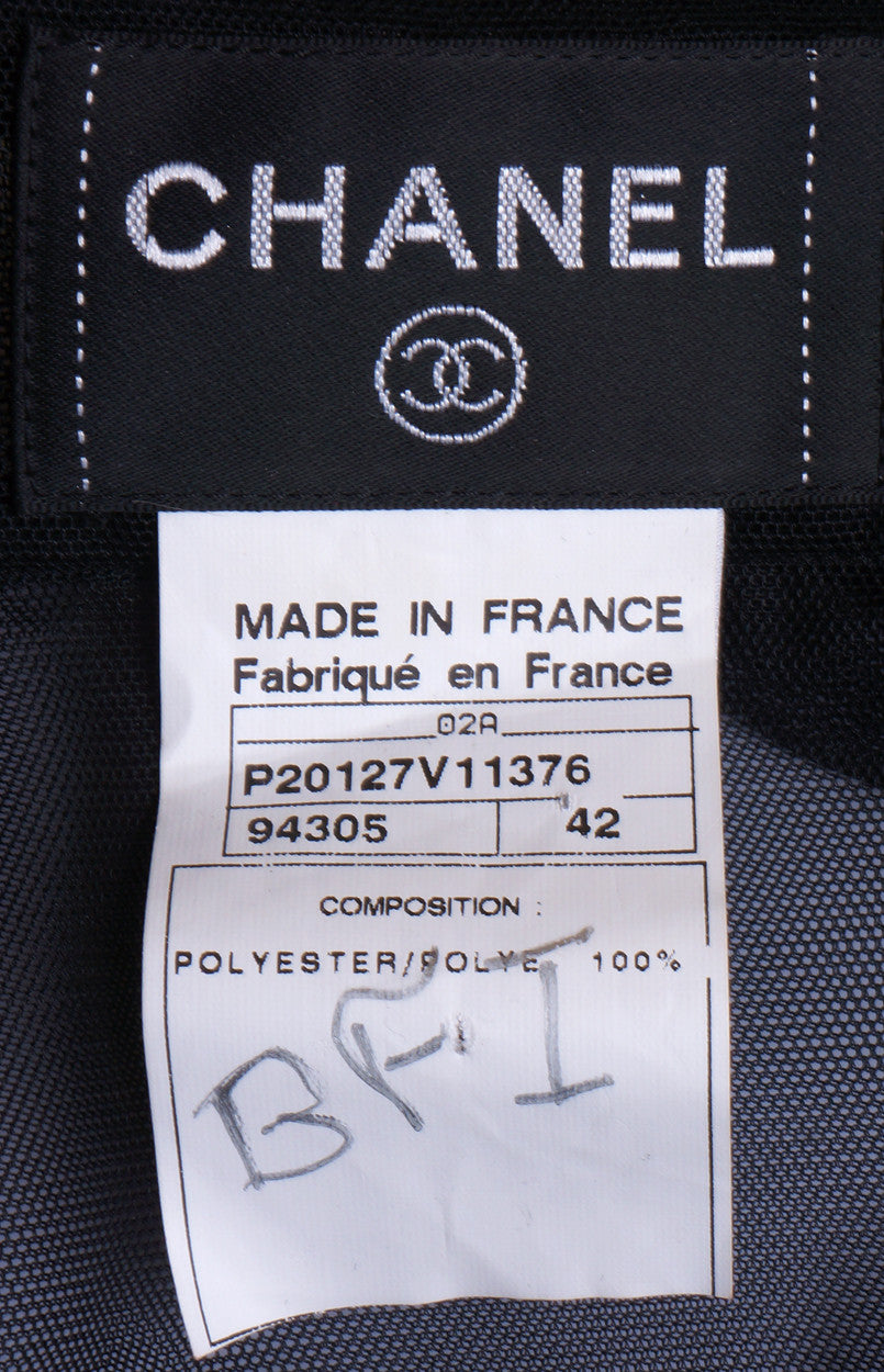 Chanel Paris Sleeveless Blouse Fall/Autumn 2002 Black Polyester Top - Poppy's Vintage Clothing