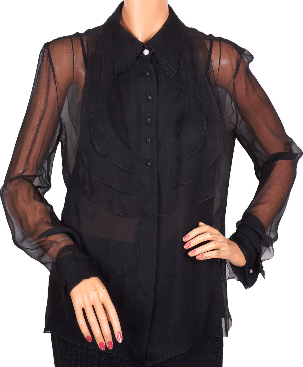 Chanel Silk Organza Black Blouse – MILNY PARLON