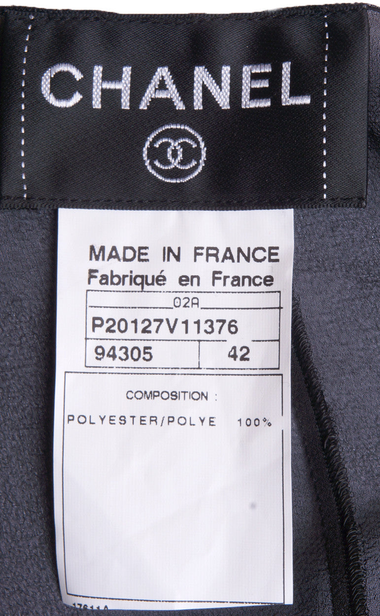 Chanel Paris 2002 Silk Chiffon Blouse with Camisole Size 42 - Poppy's Vintage Clothing