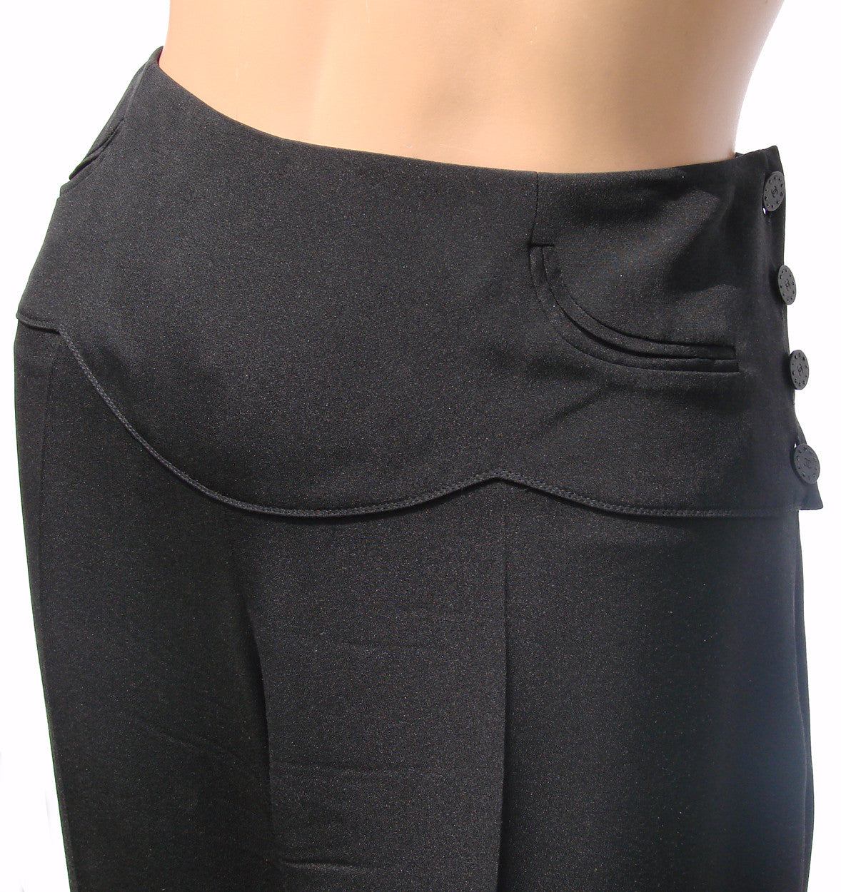 Chanel Paris Pants and Blouse Ensemble - Spring 2002 in Black Silk - Poppy's Vintage Clothing