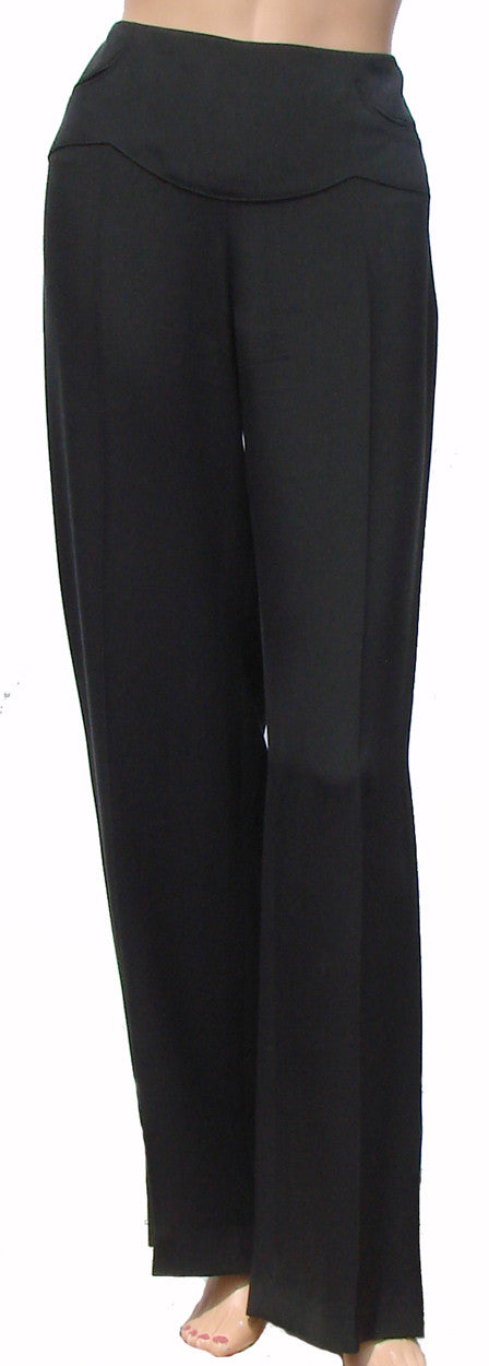 Chanel Paris Pants and Blouse Ensemble - Spring 2002 in Black Silk - Poppy's Vintage Clothing