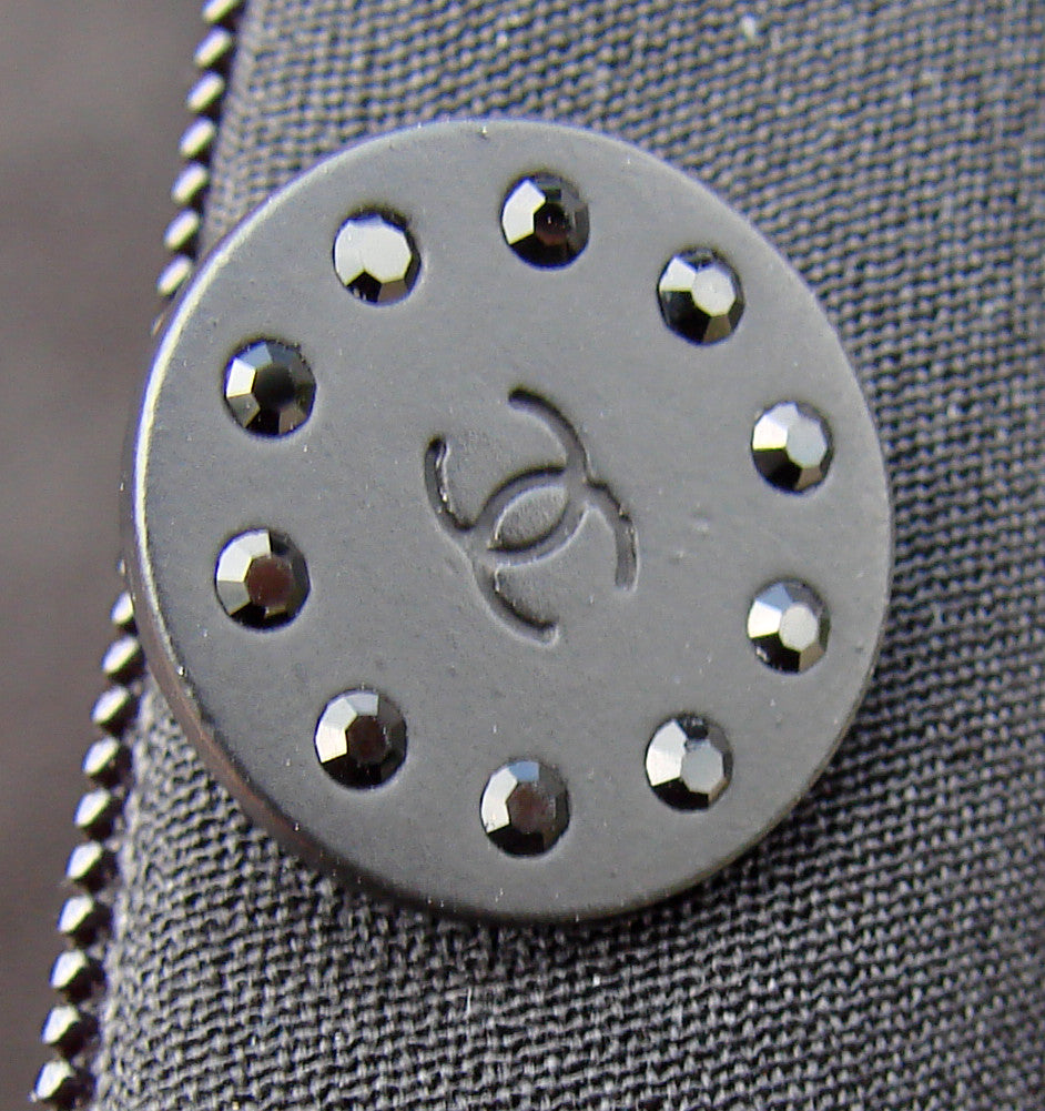 Chanel Paris Pants and Blouse Ensemble - Spring 2002 in Black Silk - Poppy's Vintage Clothing