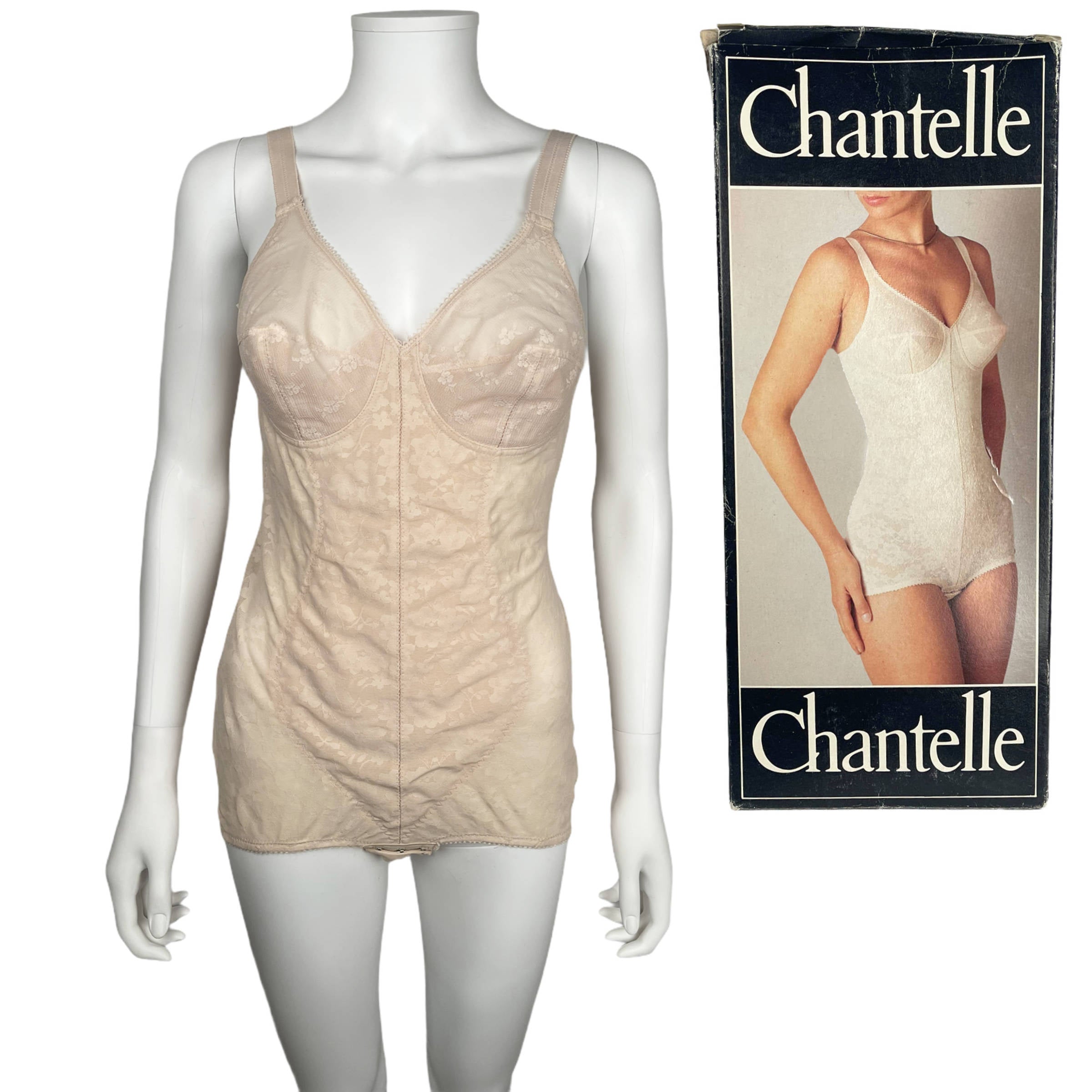 Vintage Bodysuit Chantelle Paris Corset Made in France w Box