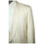 Vintage 1960s Mens Cream Silk White Dinner Jacket Formal Tux Coat 1962 Size L - Poppy's Vintage Clothing