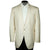 Vintage 1960s Mens Cream Silk White Dinner Jacket Formal Tux Coat 1962 Size L - Poppy's Vintage Clothing