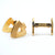 French Art Deco Cufflinks Gold Plated Charles Murat - Poppy's Vintage Clothing