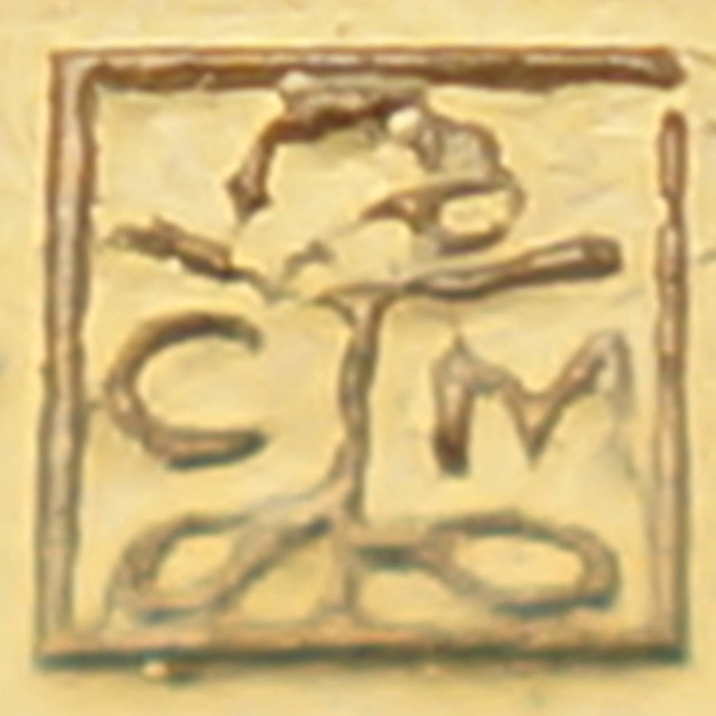 French Art Deco Cufflinks Gold Plated Charles Murat - Poppy's Vintage Clothing