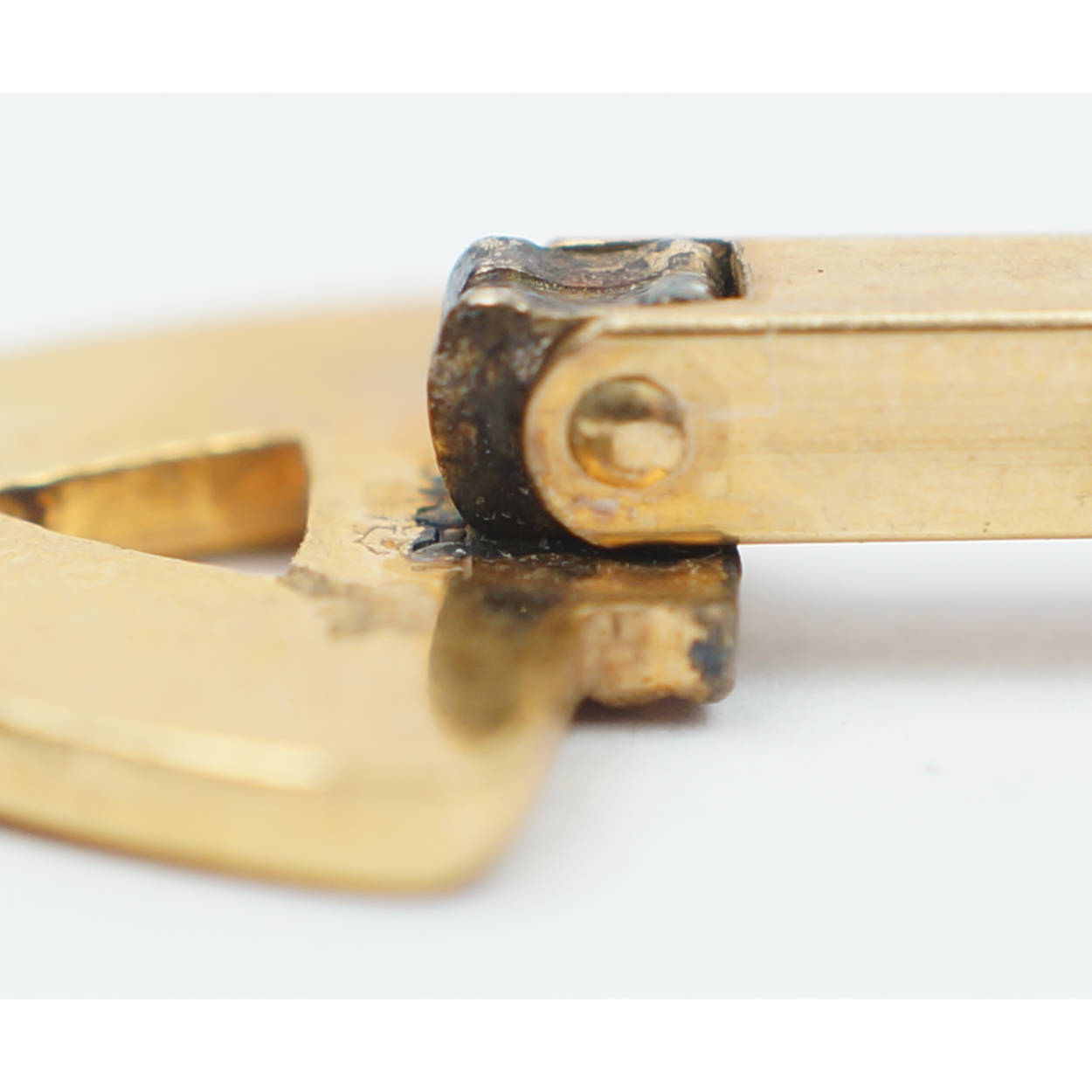 French Art Deco Cufflinks Gold Plated Charles Murat - Poppy's Vintage Clothing