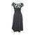 Chiara Boni Dress La Petite Robe Couture Black with Leaf Applique Size M L - Poppy's Vintage Clothing