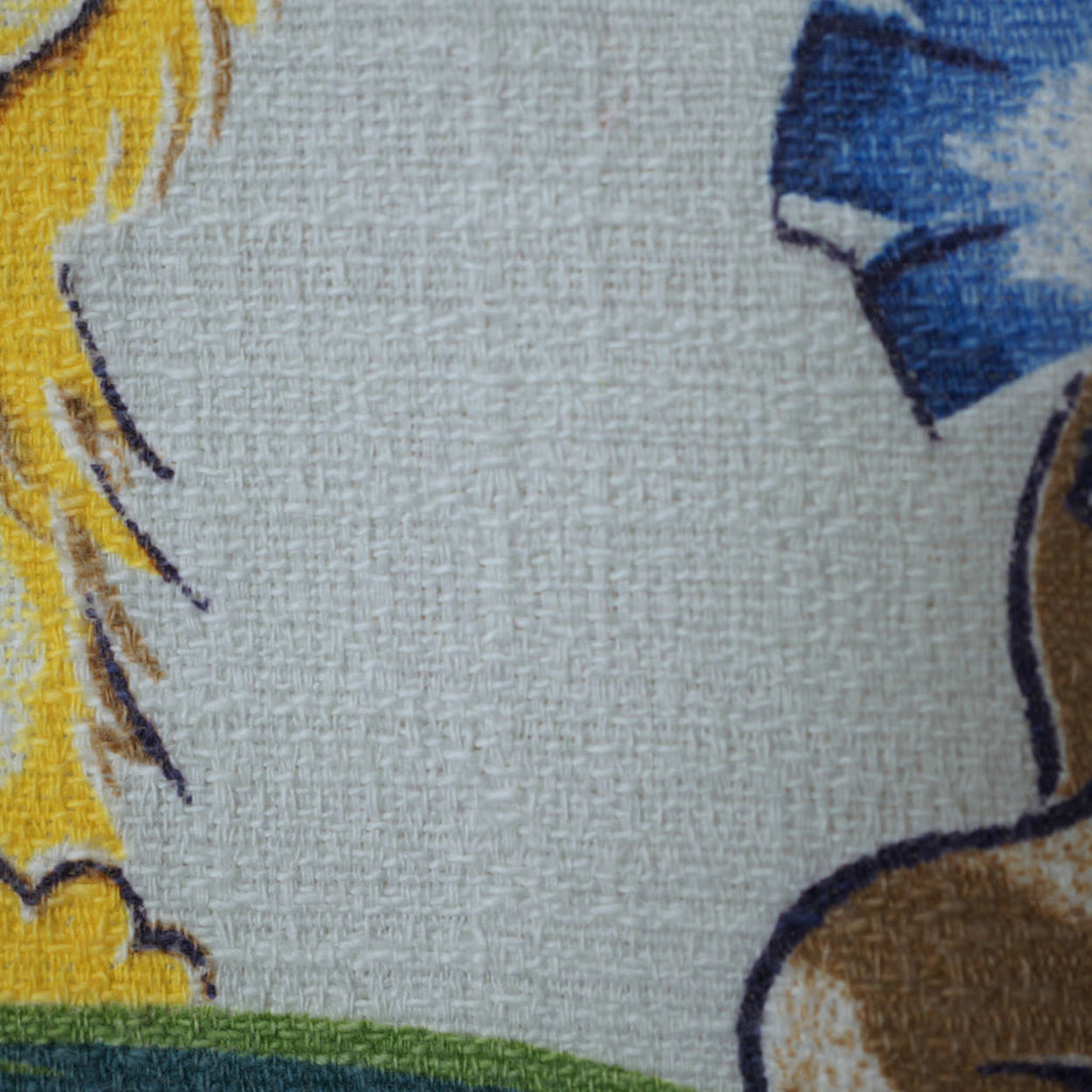 Vintage 1940s Circus Animal Barkcloth Fabric Childs Curtain - Poppy's Vintage Clothing