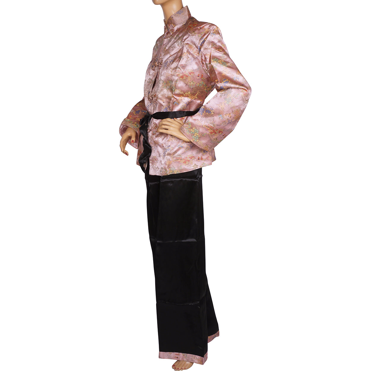 Vintage 1940s Hostess Pyjamas NOS Asian Pattern Lounging Pajamas Size L 42 - Poppy's Vintage Clothing