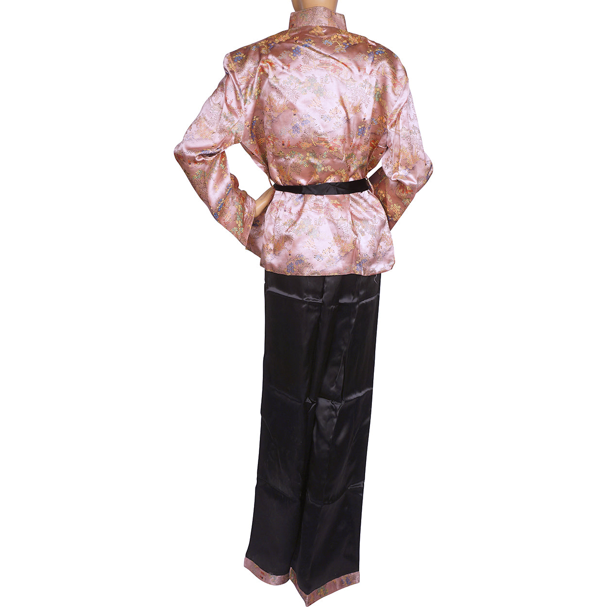 Vintage 1940s Hostess Pyjamas NOS Asian Pattern Lounging Pajamas Size L 42 - Poppy's Vintage Clothing