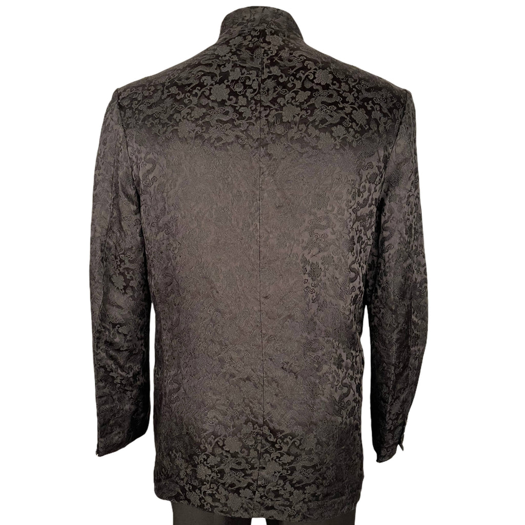 Vintage Asian 1960s Brocade Dinner Jacket Mandarin Collar Sz L