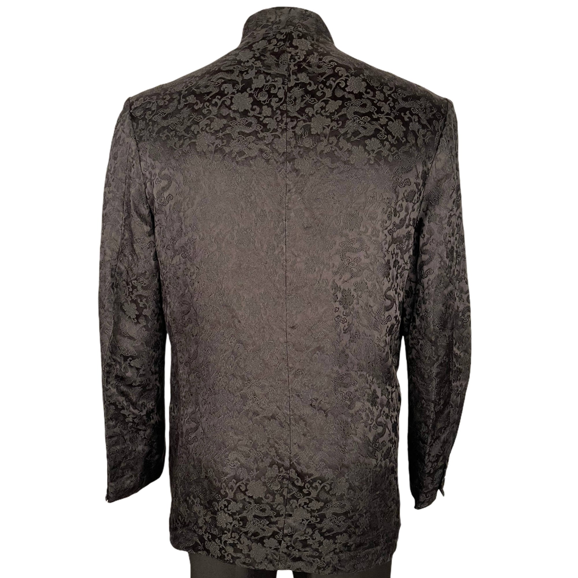Vintage Asian 1960s Brocade Dinner Jacket Mandarin Collar Sz L