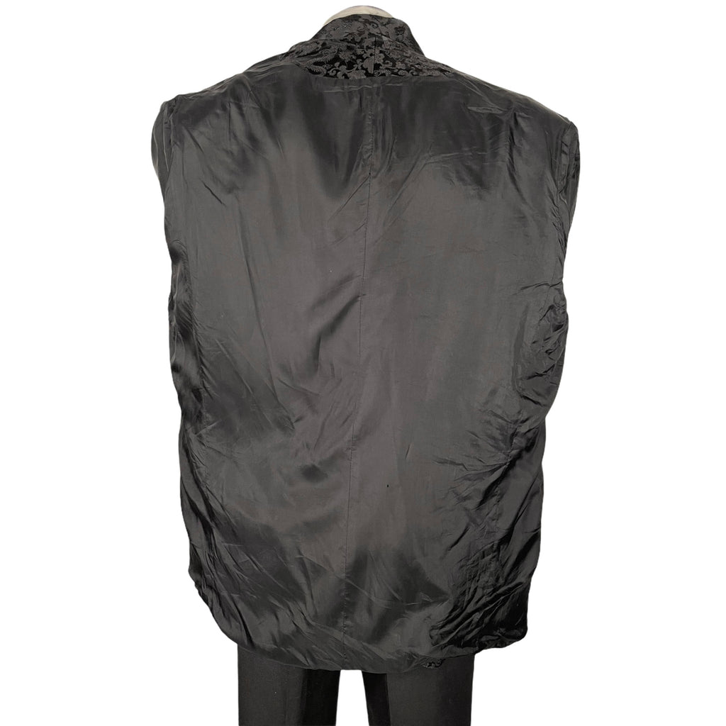 Vintage Asian 1960s Brocade Dinner Jacket Mandarin Collar Sz L