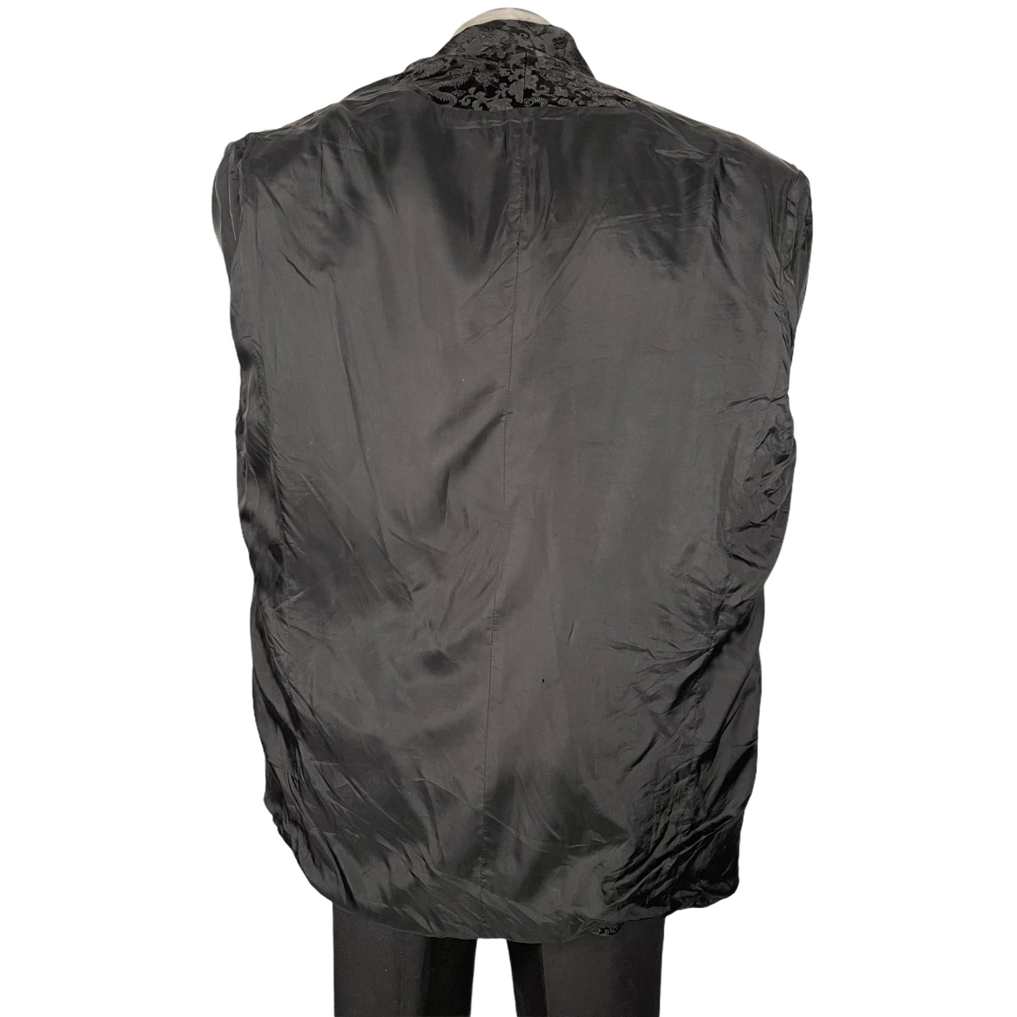Vintage Asian 1960s Brocade Dinner Jacket Mandarin Collar Sz L
