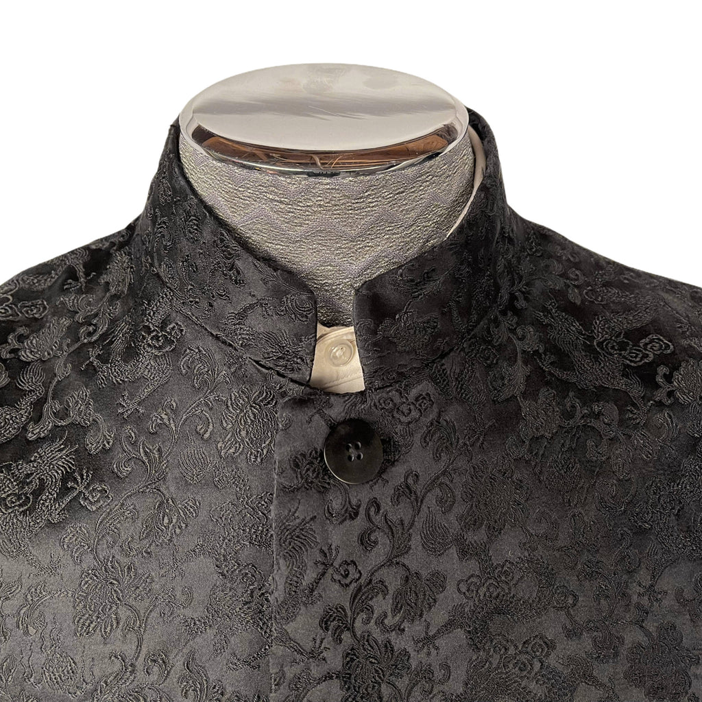 Vintage Asian 1960s Brocade Dinner Jacket Mandarin Collar Sz L
