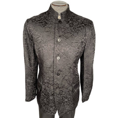 Vintage Asian 1960s Brocade Dinner Jacket Mandarin Collar Sz L