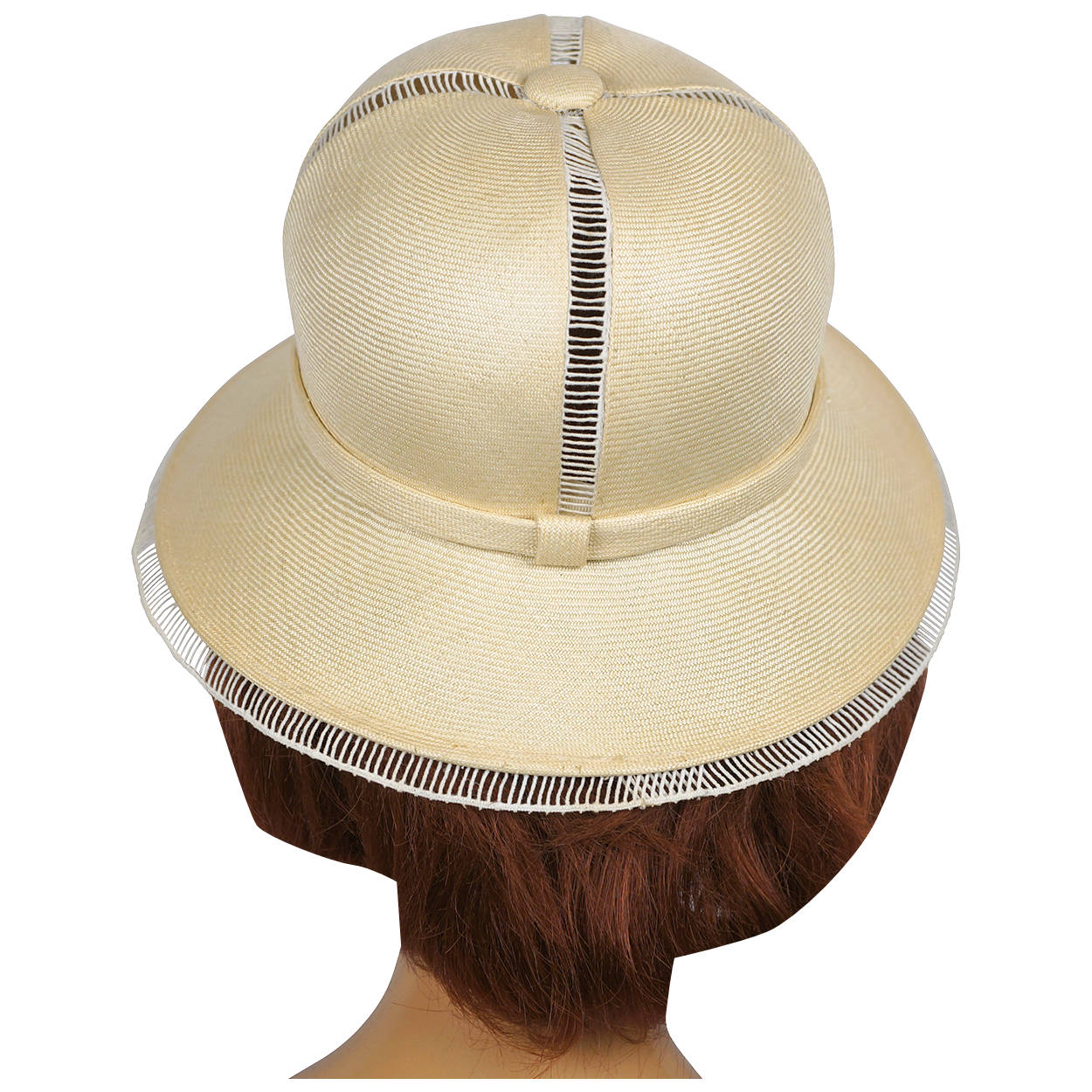 Vintage Christian Dior Hat Straw Safari Style Spring 1974 S M - Poppy's Vintage Clothing