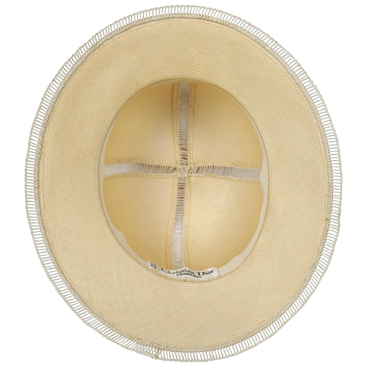 Vintage Christian Dior Hat Straw Safari Style Spring 1974 S M - Poppy's Vintage Clothing