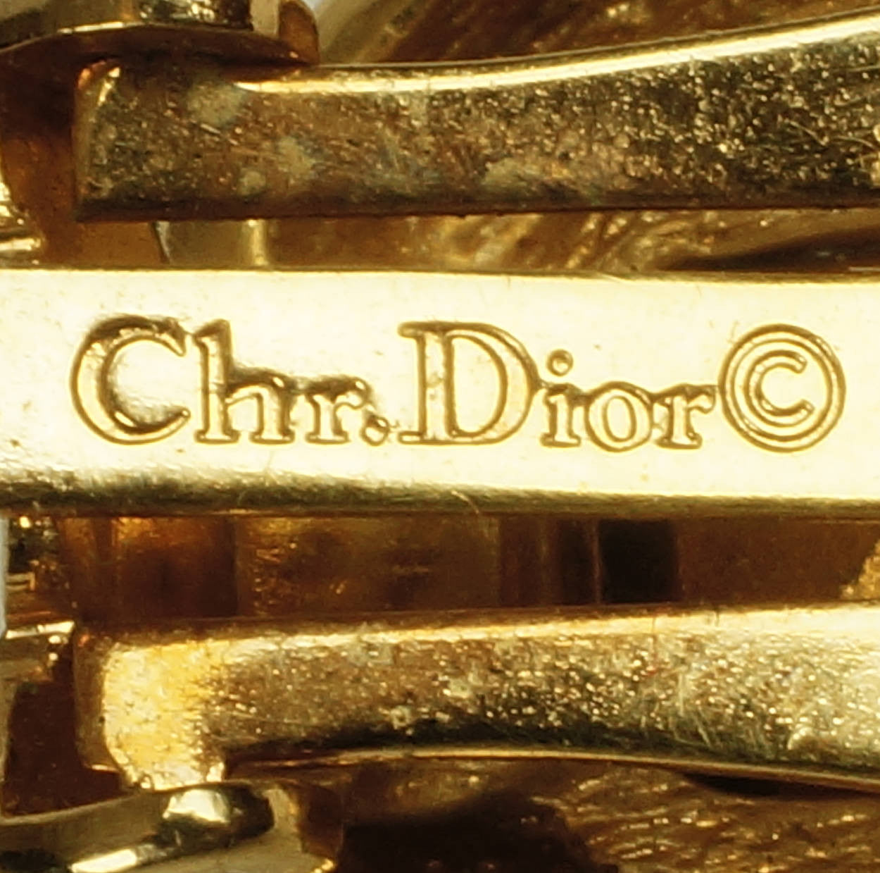 Vintage Christian Dior Earrings Purple Amethyst Glass w Rhinestones 1980s - Poppy's Vintage Clothing