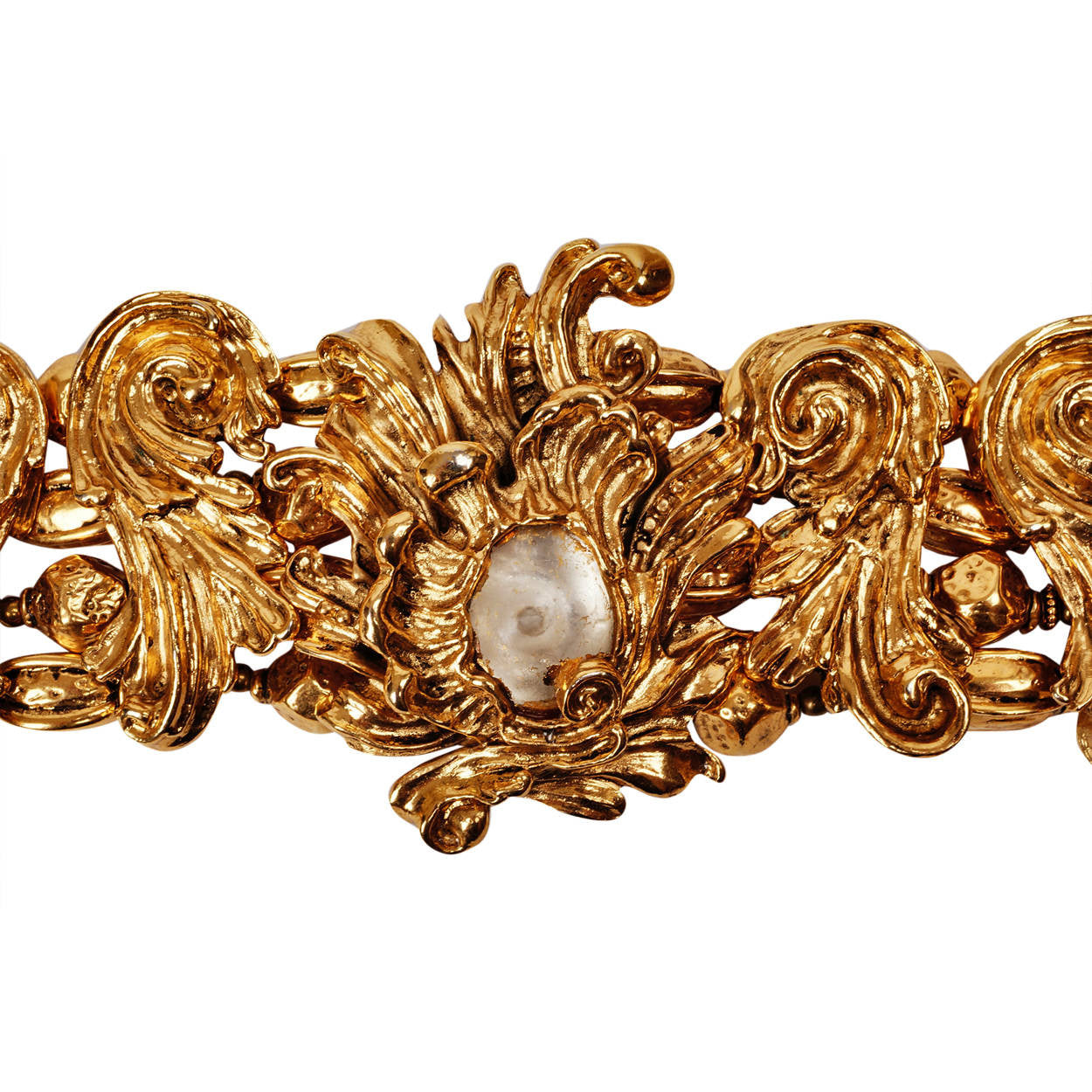 Vintage Christian Dior Baroque Choker Necklace w Earrings Ornate Demi Parure - Poppy's Vintage Clothing