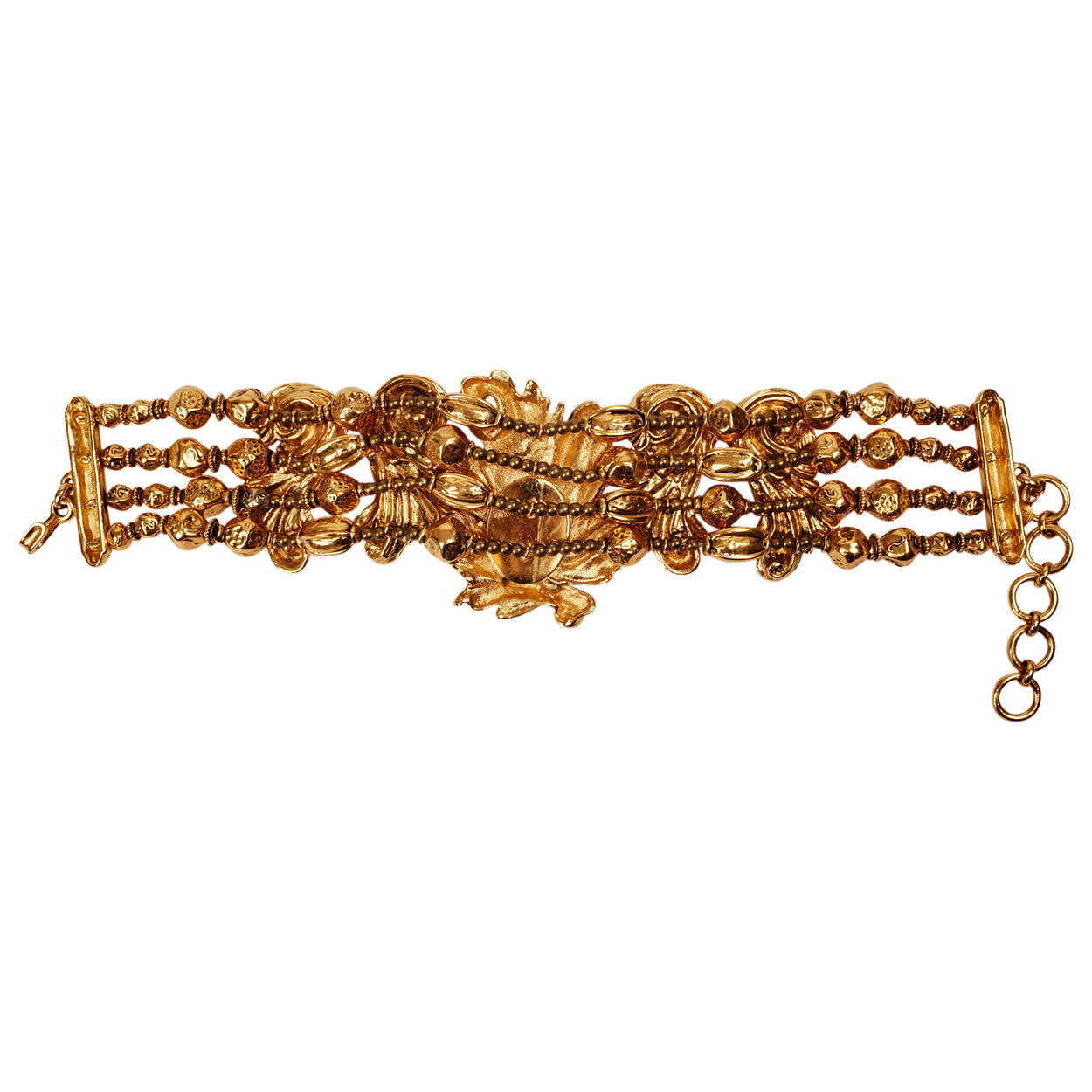 Vintage Christian Dior Baroque Choker Necklace w Earrings Ornate Demi Parure - Poppy's Vintage Clothing