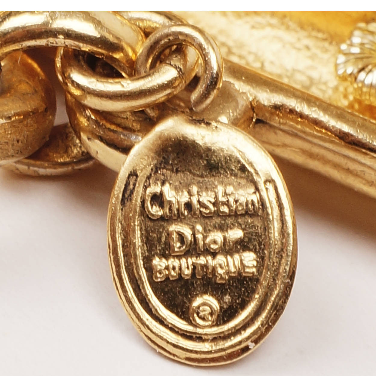 Vintage Christian Dior Baroque Choker Necklace w Earrings Ornate Demi Parure - Poppy's Vintage Clothing