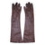 Vintage Christian Dior Long Brown Leather Gloves Made in France Ladies Size 6 - Poppy's Vintage Clothing