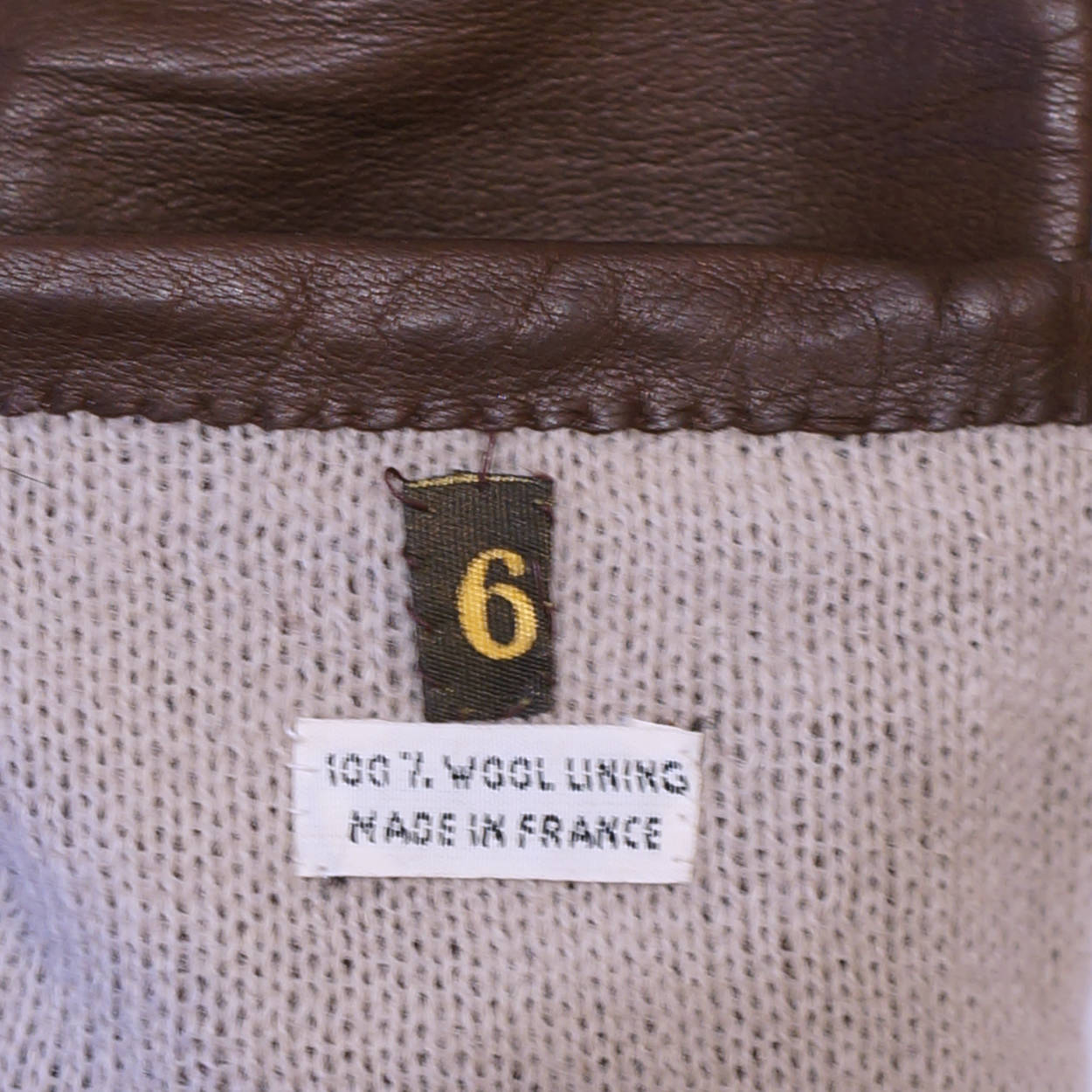 Vintage Christian Dior Long Brown Leather Gloves Made in France Ladies Size 6 - Poppy's Vintage Clothing