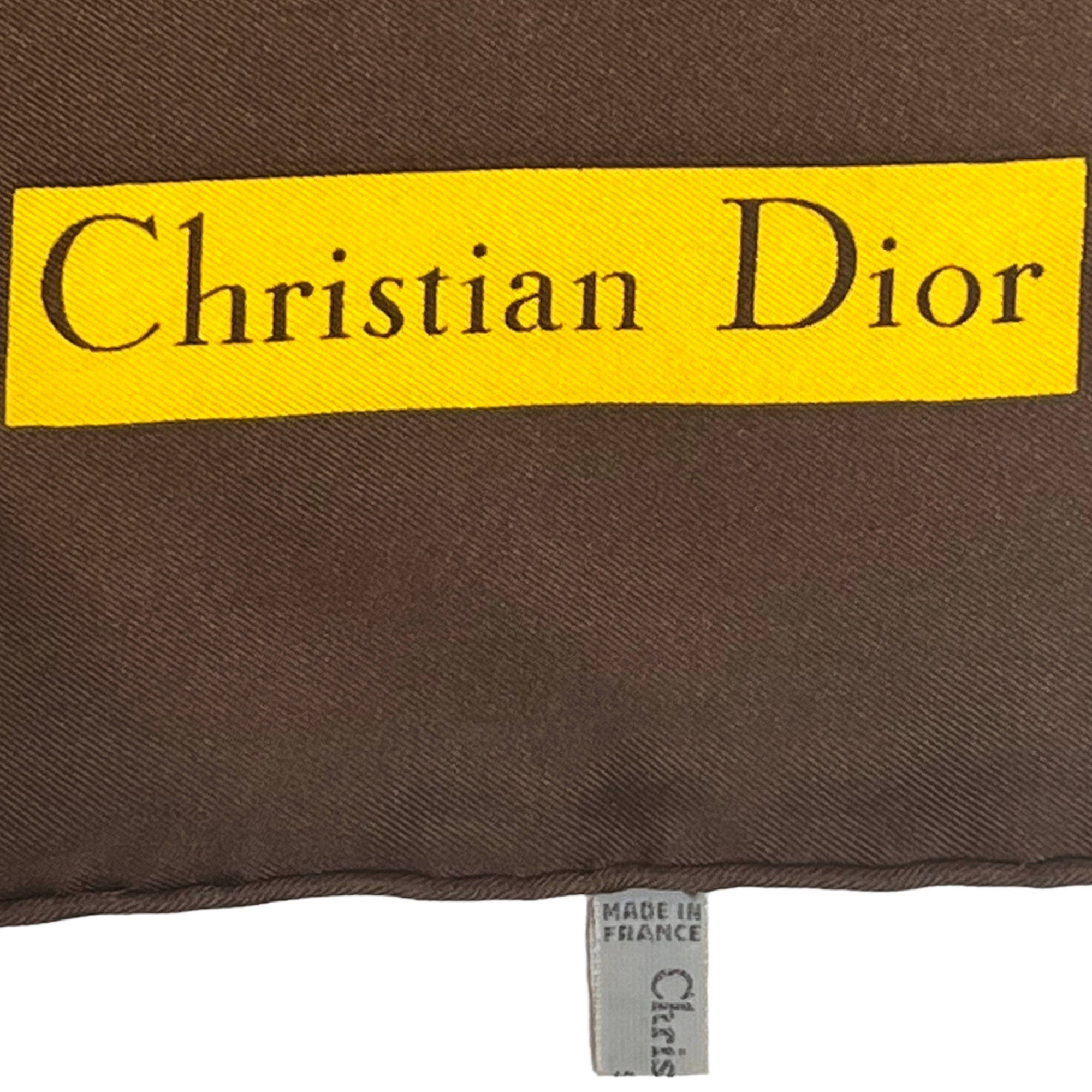 1980s Vintage Christian Dior Silk Scarf Square Flower Design