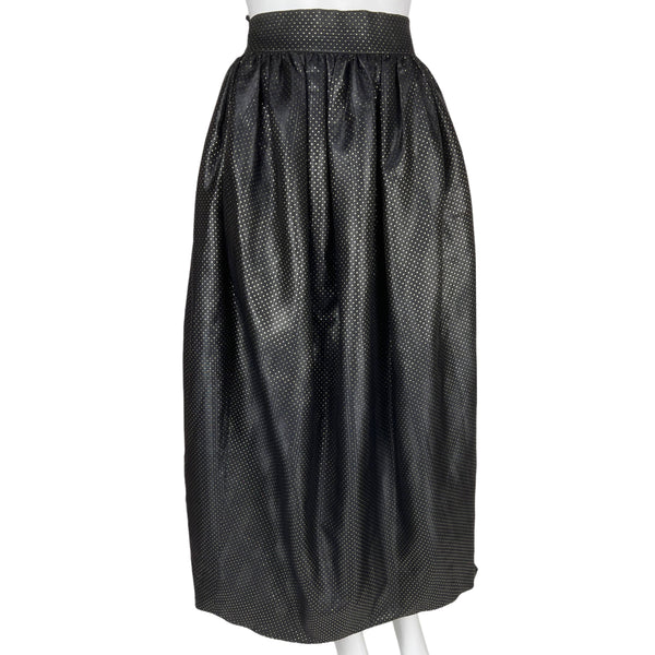 Vintage 1970s Christian Dior Skirt and Top Black w Gold M 8