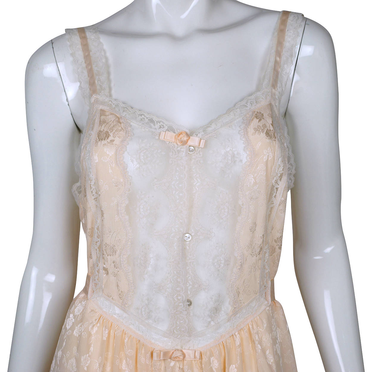 Vintage Christian Dior Nightgown with Bed Jacket Size Small - Poppy's Vintage Clothing