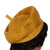 Vintage Christian Dior Hat Ochre Felt 1960s Pillbox Form Ladies Size M - Poppy's Vintage Clothing