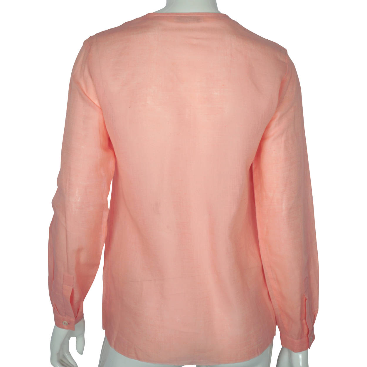 Vintage 1970s Christian Dior Boutique Blouse Pink Cotton Linen NWOT Size M - Poppy's Vintage Clothing