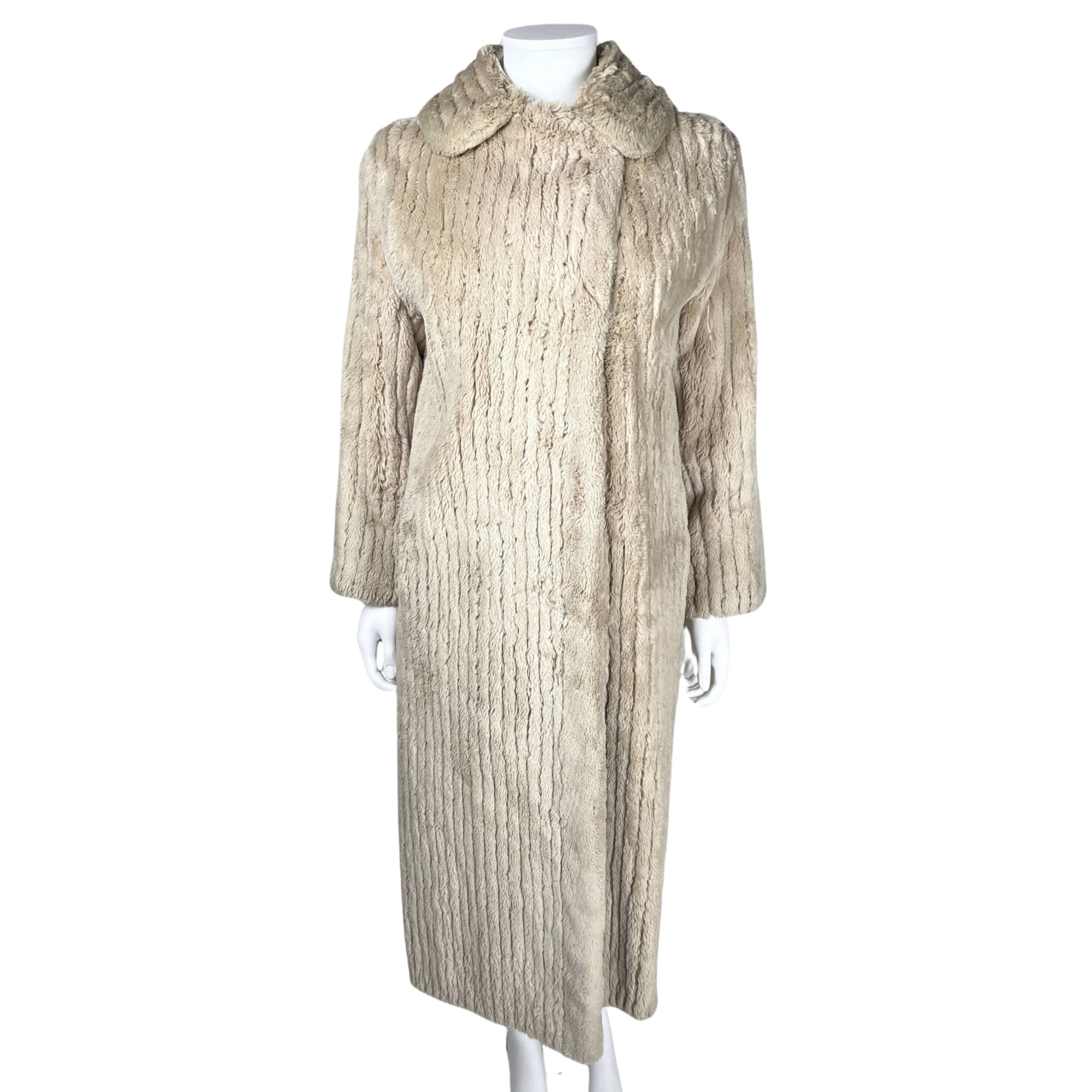Vintage 1960s Christian Dior Fur Coat Sheared Beaver Size M