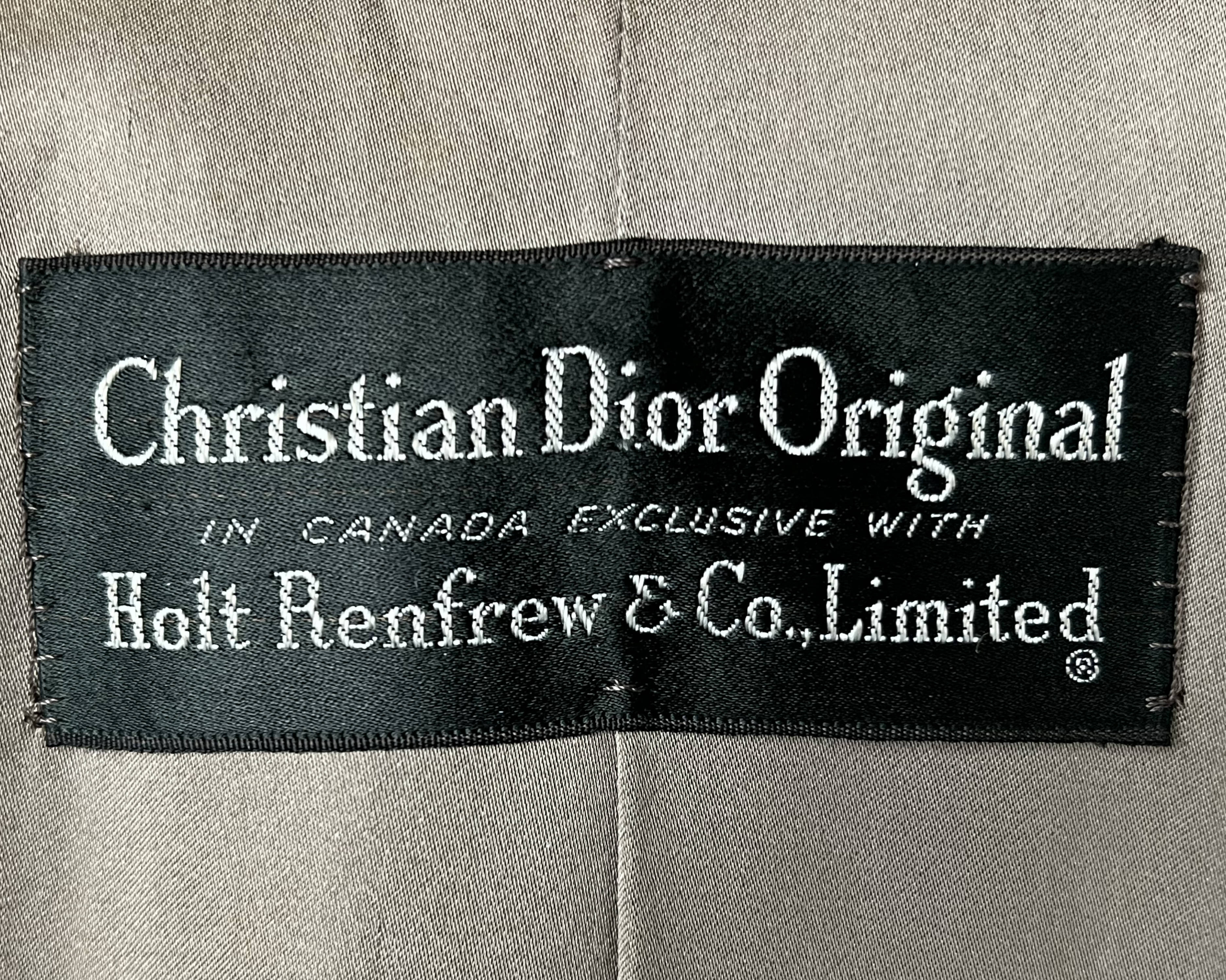 Vintage 1970s Fur Coat Sheared Beaver Christian Dior Size M