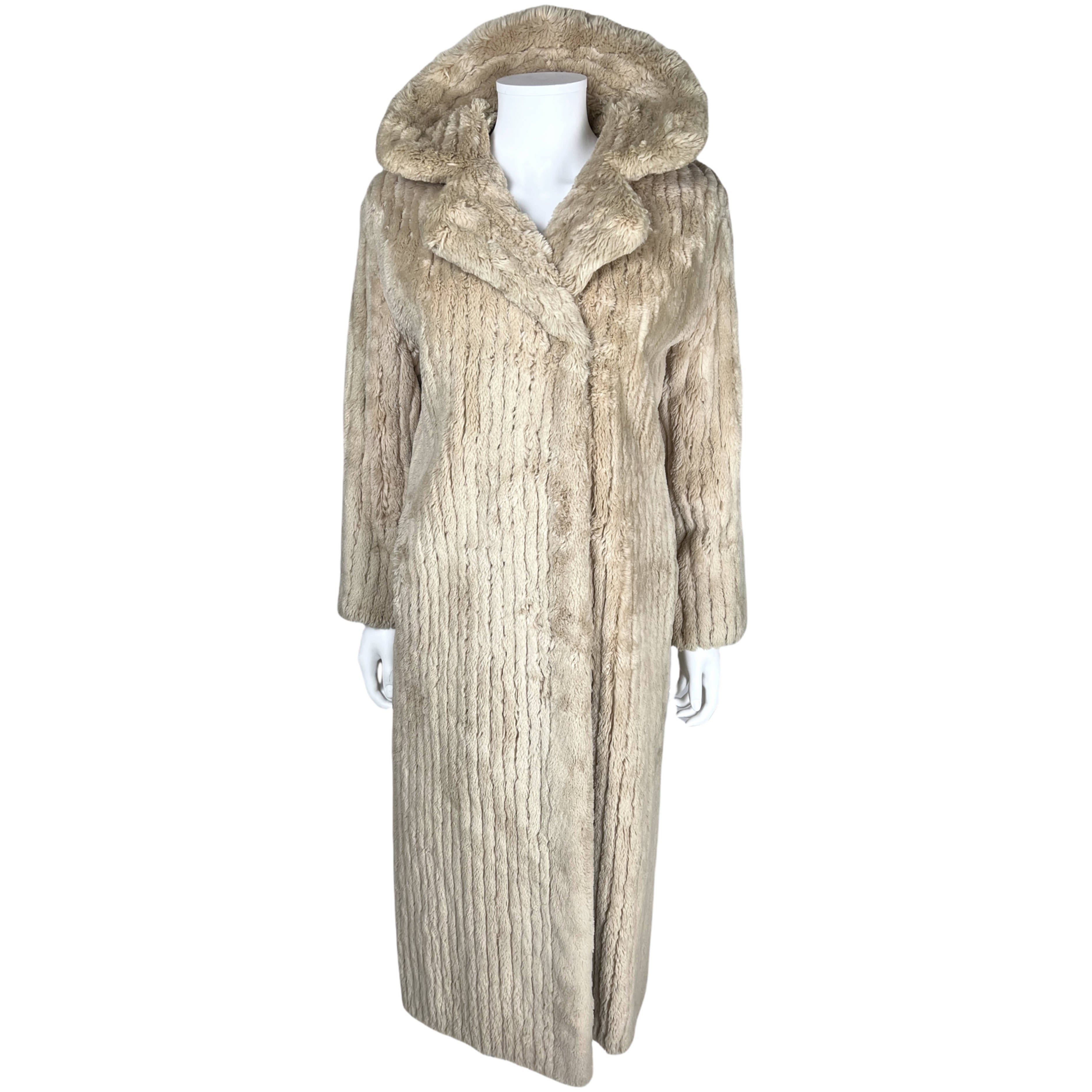 Vintage 1970s Christian Dior Fur Coat Sheared Beaver Size M