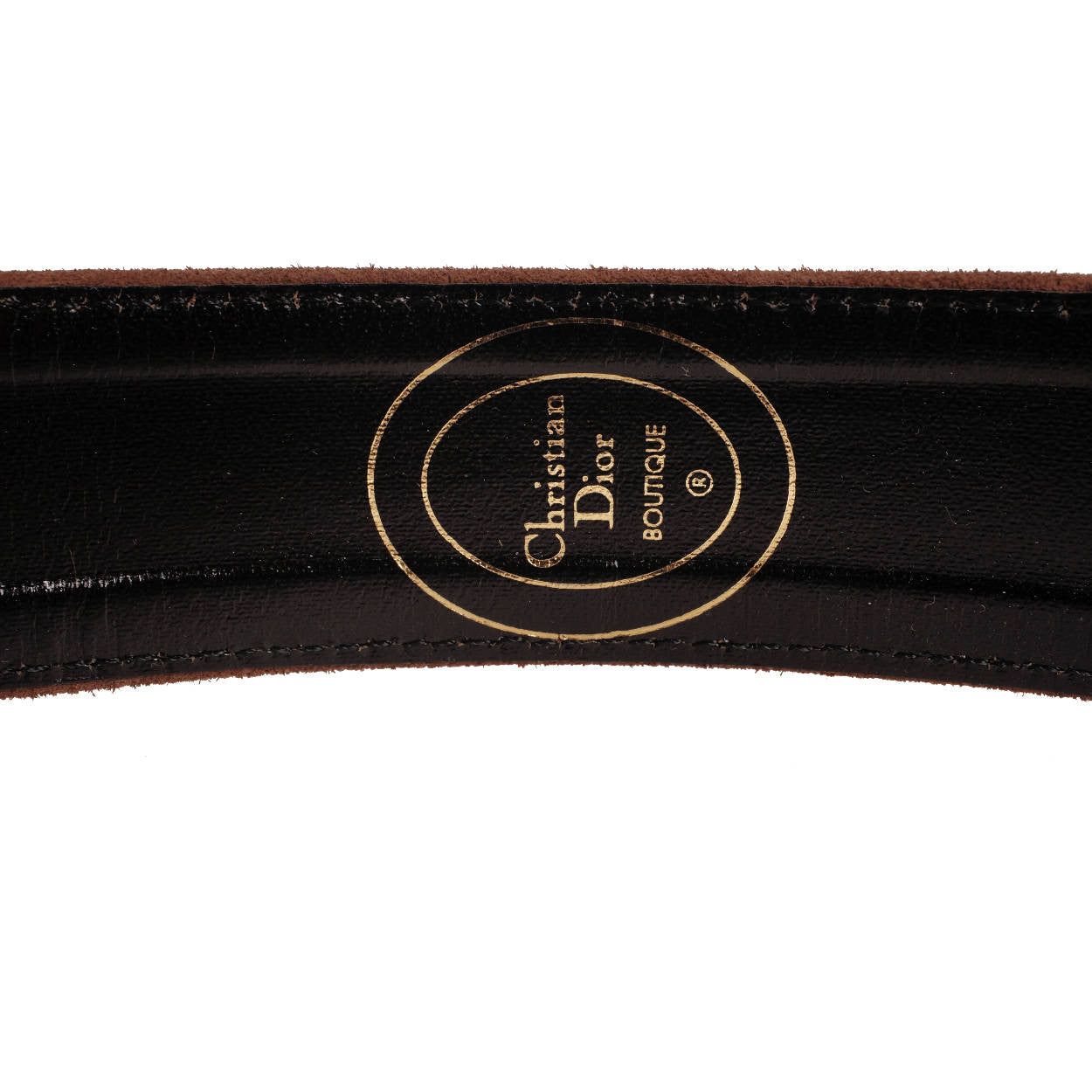 Vintage Christian Dior Boutique Suede Leather Belt Ladies Size M Made in France - Poppy's Vintage Clothing