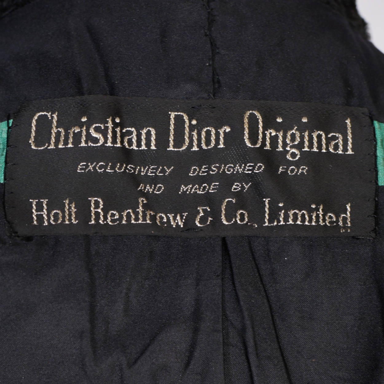 Vintage 1960s Christian Dior Broadtail Lamb Fur Coat Holt Renfrew Astrakhan Sz S - Poppy's Vintage Clothing
