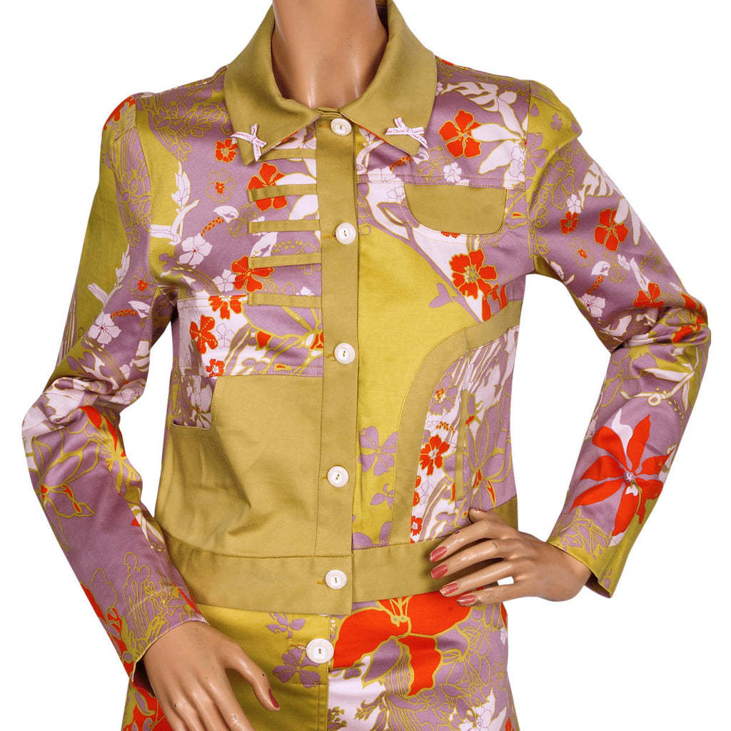 Christian Lacroix Jeans Cotton Skirt Suit Size M - Poppy's Vintage Clothing