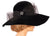 Vintage Christian Dior Hat 1970s Black Felt Wide Brim - Poppy's Vintage Clothing