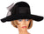 Vintage Christian Dior Hat 1970s Black Felt Wide Brim - Poppy's Vintage Clothing